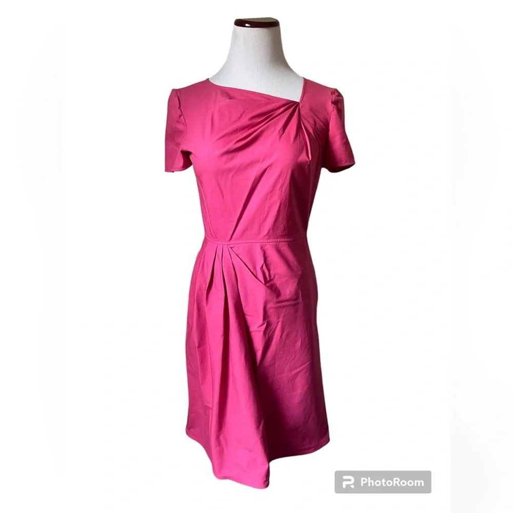 VALENTINO Pink Asymmetrical Technocouture Mini Dress, size 6